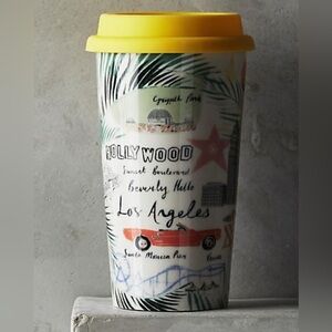 NWT Anthropologie Josie Shenoy California Travel Mug